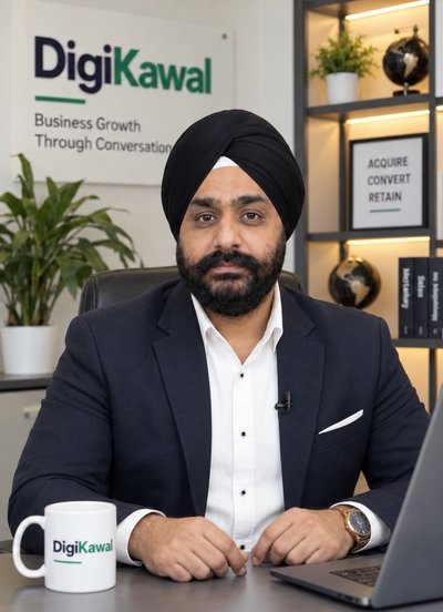 Kawaljeet Singh Kochar, Founder of DigiKawal at office